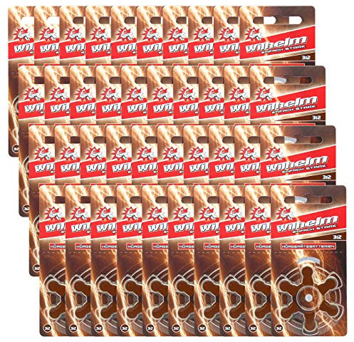 240 x Wilhelm Hörgerätebatterien Typ 312 braun Hörgerätbatterie PR41 ZL3 1,4/1,45 V