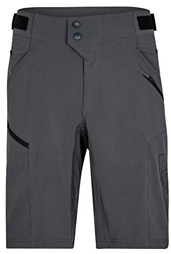 Ziener Herren NEONUS X-Function Fahrrad-Shorts/Rad-Hose mit Innenhose/Mountainbike - atmungsaktiv|schnelltrocknend|gepolstert, ash Grey, 46