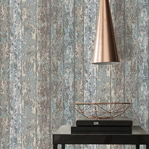 A.S. Création Vliestapete Holztapete Tapete in Vintage Holzoptik 10,05 m x 0,53 m blau braun grau 367071 36707-1