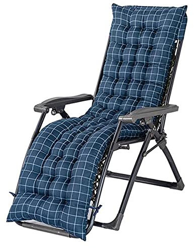 GXFXLP Gartenliege Auflage, Sonnenliege Kissen, Auflage Sonnenliege, Dick Sitzkissen Sitzpolster Sitzauflage füR Terrasse, Reisen, Relax Liegestuhl,Blau,170 * 48