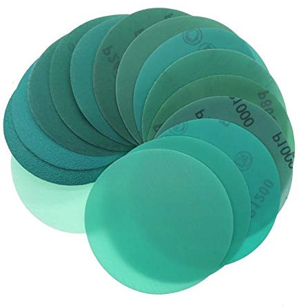 Sander Sandpaper 10 Pieces of 5 Inches 125 Mm 60 to 2000 Coarse-Grain Hook-and-Loop Tape Film Green Sandpaper Sand Discs Alumina Alumina Abrasive Orbital Sander Pad (Grit : 60)