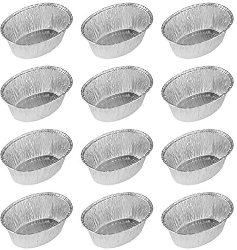 Cabilock 125pcs Reusable Tin Foil Bowls Versatile BBQ Baking Serving Trays Plates for Cooking Casseroles Desserts Stackable Easy Cleanup