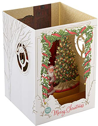 Hallmark Paper Wonder - Biglietto di Natale 3D e pop-up, motivo musicale, spirito, illuminato e musica