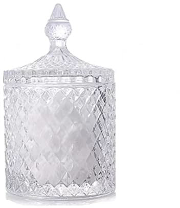Sucrier/Pot Boîte Distributeur Pot à Épices Sel Assaisonnement, Bocaux en Verre avec Couvercle, Sucrier en Forme de Dôme Bocal à Bonbons en Verre Effet Cristal Bocaux à Bonbons for Buffet de Bonbons d