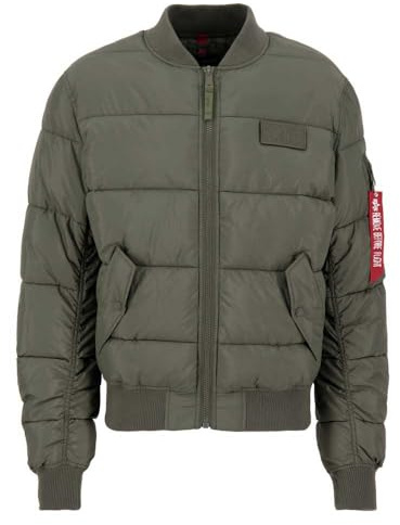 Alpha Industries MA-1 Puffer Bomber bomberjacka för män Dark Olive