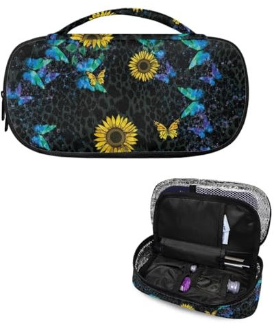 Tomeusey Farfalla Girasole Farmaco Cooler per Viaggio con Fodera Isolata Custodia da viaggio Diabete Portatile Accessori per la Cura per Donne Uomini Conservazione Medicina Durevole