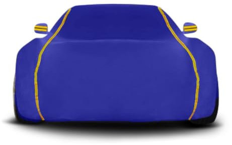 ZASMFICOD wasserdichte Autoplane Für FIAT 500 | Outdoor Wetterfest Autoplane Staubdicht Anti UV Vollgarage Mit Tasche