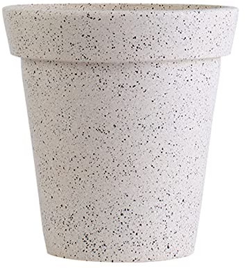 ZONABSQQ Vasi da Giardino Vasi da Fiori in Cemento Vasi da piantare con Foro di drenaggio, Vaso da Fiori Moderno Stile Puntini d'inchiostro per Patio Interno/Esterno, Giardino, Portico