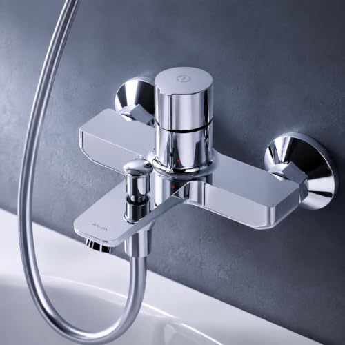 AM.PM X-Joy TouchReel FXT10500 – Mitigeur Baignoire Chromé avec Bec, Robinet Douche Monocommande, Compatible Colonne de Douche, Mitigeur Baignoire pour Salle de Bain