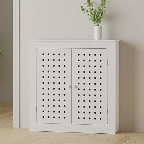 Heizkörper Verkleidung Abdeckung, Holz Heizungsverkleidung, Weiß Holz Heizungsverkleidung, Heizkörperabdeckung Für Wohnzimmer, Heizung Heizkörper Abdeckung, Landhausstil Heizungsabdeckung(100x100x15cm
