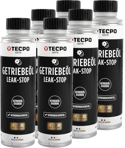 TECPO 6x Dichtungs-Additiv, 300ml Getriebeöl Verlust Stopp - Getriebedichtmittel zum Stoppen von Leckagen und ölgeschmierten Systemen