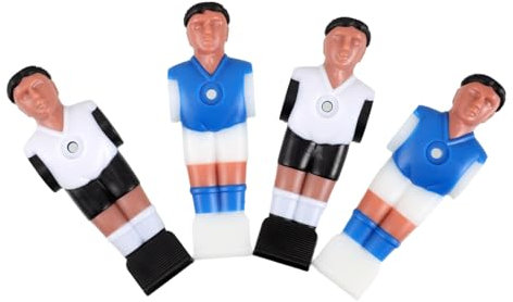 YARNOW 4 Stück Tischfußballfiguren Ersatzset Aus Kunstharz Robuste Kicker Spieler in Blau Und Weiß Vielseitiges Tischfußballzubehör Für Familien Und Training
