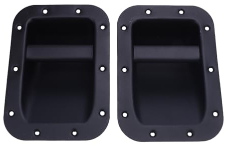 Plyisty 2 Pack Metal Insätts Högtalarskåp Handlar Greppsersättning, för PA DJ -högtalare, Skåp, 220 * 160mm