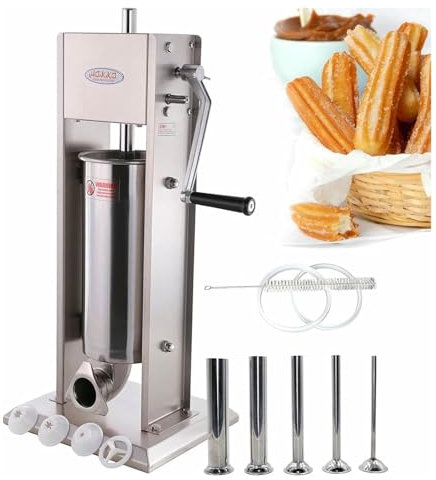 TAIPINGOZ Insaccatrice, Insaccatrice Manuale per Salsicce, Lavorazione Manuale in Acciaio Inox, for ristoranti, caffetterie, panetterie e Banchetti(7l)