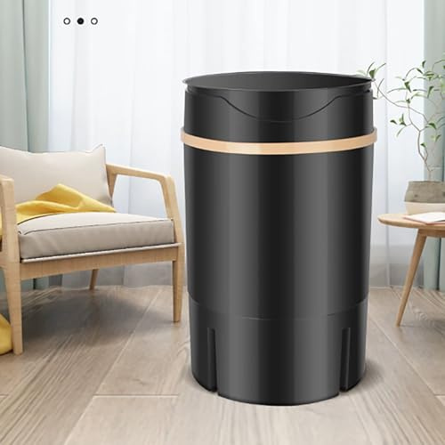 GXLBDK Mini Lavatrice Semiautomatica con Centrifuga, Lavatrice Portatile Compatta con Funzione Timer, Perfetta per Dormitori E Campeggio(Size:Standard UK,Color:Nero)