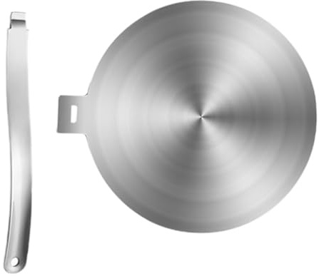 Alipis Diffuseur Chaleur Induction Acier Inoxydable avec Poignée Amovible Plaque Adaptateur pour Plaques Induction Gaz et Électrique Conduction Thermique Uniforme pour Mijotage Prolongé
