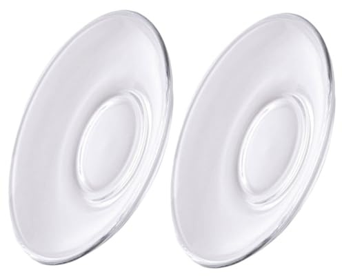 SAFIGLE Set 2 Pezzi Sottobicchieri di Vetro Trasparente 85X85 CM Piattini per Tazze da Tè e Caffè Sottobicchieri Creativi per la Protezione e Decorazione della Casa Riutilizzabile