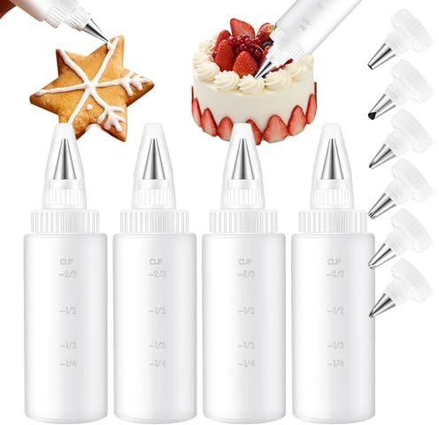 Botellas de Glaseado para Galletas Diseño Ergonómico Antigoteo Para