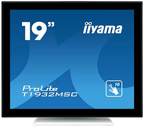 Iiyama ProLite T1932MSC-W5AG - LED monitor - 19 - touchscreen - 1280 x 1024 - IPS - 250 cd/m² - 1000:1-14 ms - HDMI, VGA, DisplayPort - speakers - white (Renewed)
