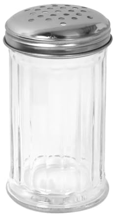 1 x Glass Stainless Steel Chocolate Icing Sugar Flour Shaker Cappuccino Shaker Dispenser