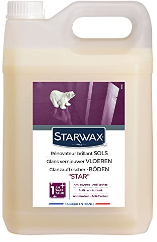 STARWAX Glanzauffrischer Innenböden 5 l | Reinigt und schützt vor Kratzern und Flecken, langanhaltend, rutschfest, 5 x 30 m²