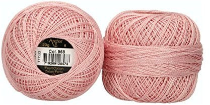 Anchor 4593008-00968 Stickgarne, 100% Baumwolle, opal, Stärke 8, 164m, 31 Gramm