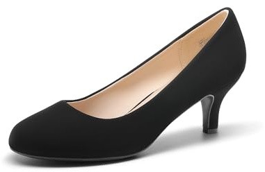 DREAM PAIRS Damen Klassische Pumps mit Stiletto und Spitzen zulaufenden Absätze Hochzeit Arbeitschuhe,Size 38,SCHWARZ/Nubuck,LUVLY