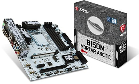 MSI Computer Gaming Intel B150 LGA 1151 DDR4 USB 3.1 Micro ATX Motherboard (B150M MORTAR ARCTIC)