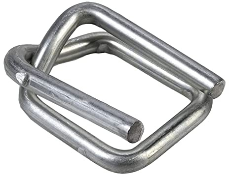 Europack24 500 Stück 13mm Drahtverschlussklemmen | verzinkt | für 13mm Umreifungsband/Kraftband | Metallschnallen für Ladungssicherung | Verschlussklemmen für Bandspanner