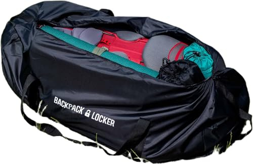 Backpack Locker - housse de protection pour sac a dos avion - cadenas offert! (Noir, 75-135 litres)