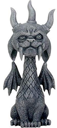 SUMMIT COLLECTION 5.5 Inch Medieval Dark Grey Winged Gothic Gargoyle Guardian Gor Gor Desk and Shelf Decoration