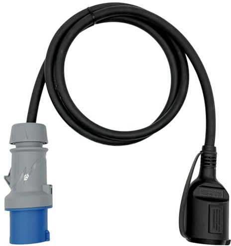 CEE ADAPTER Schuko Kupplung MENNEKES Stecker 230V Camping Boot 3x2,5mm² H07RN-F 16A 1,5m