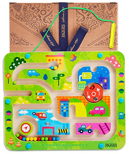 Jaques of London Magnetic Maze Board Kids Toy | Wooden Magnetic Activity Board for Toddlers Toys aged 3 + | Fine Motor Skills & Sensory Toy | Since 1795