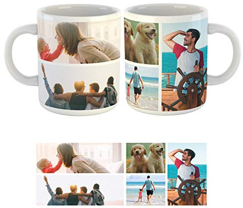Personalised Mug with Photo (11oz) Photo Collage Personalise with a 5 Photo Collage Gift for Him, Her, Mum, Dad, Friends - Birthday, Anniversary