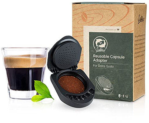 i Cafilas Wiederverwendbarer Kaffee-Adapter für Dolce Gusto, nachfüllbarer Konverter, kompatibel mit Piccolo XS/Genio S, DIY Ihr Lieblingskaffeepulver (1 Adapter)