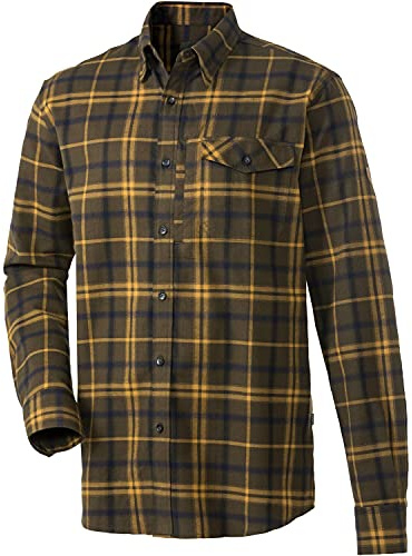 Parforce Camisa de caza Uckermark, Oliv/Mais Kariert, XL