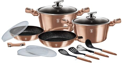 SET GRANIET POT BERLINGER HAUS BH-7058 ORO ROSE 13 PEZ.