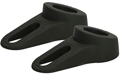 KOTARBAU® Set di 2 fermaporta per porte e finestre, colore: nero