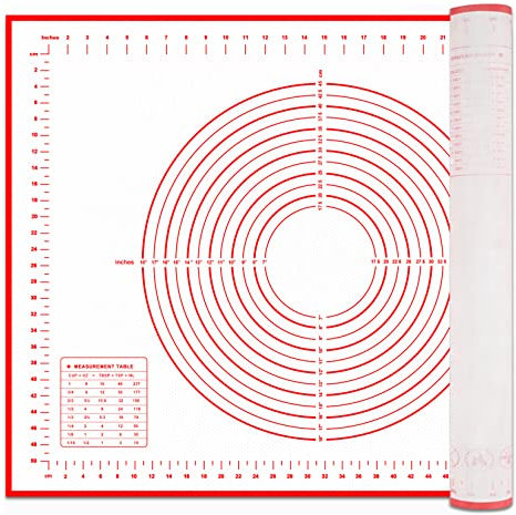 HOOMIL Tapete para Hornear, Tapete de Silicona Antiadherente para Hornear, Tapete de Repostería Antideslizante Reutilizable, 80x60cm