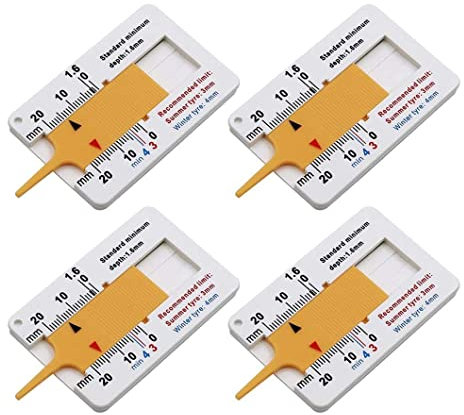 Oikabio 4PZ Profondimetro Battistrada Pneumatico 0-20Mm Indicatore di profondità Battistrada Battistrada Pneumatico '