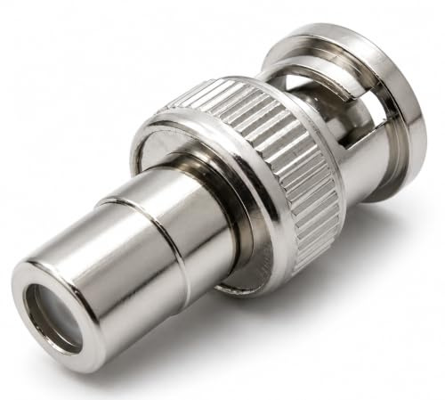 DRUT Adaptateur de Prise Phono RCA vers Prise mâle BNC, convertisseur Audio-vidéo CCTV – Connexion Audio/vidéo Transparente pour systèmes de vidéosurveillance