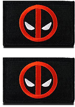2 Stück Kompatibel mit Dead-Cool Logo Taktisches Militär Moral Stickerei Patch Aufnäher dekorative Applikationen Patch für Jacken Jean Kappe Weste Rucksäcke Uniform Kleidung