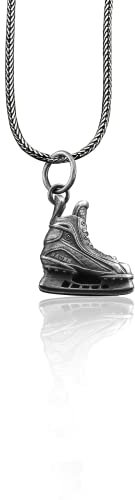 BySilverStone Jewelry – Eishockey-Schlittschuh-Silberhalskette, Eishockey-Schmuck, Handgemachter Hockey-Schlittschuh-Silberanhänger, Sportliebhaber-Halskette, Bauer-Hockey-Schlittschuh-Anhänger