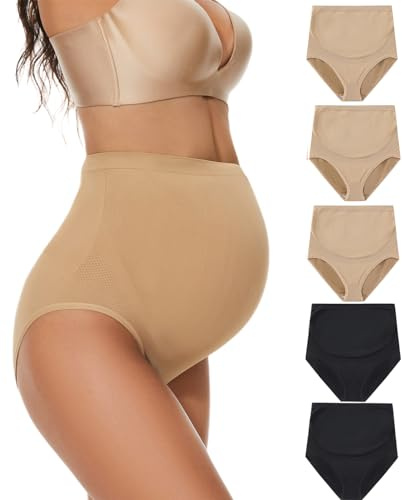 KUNINDOME Pregnancy Underwear for Women, 5 Pack, X-Large