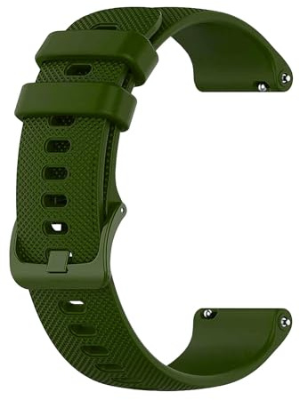 OcioDual Universella klockarmband 20–22 mm – 18 mm, snabbutlösning, smartklockarmband, herrklocka, damklocka, smartklocka för män, klockarmband och smartwatch-remmar, Armégrön, 18mm, modernt