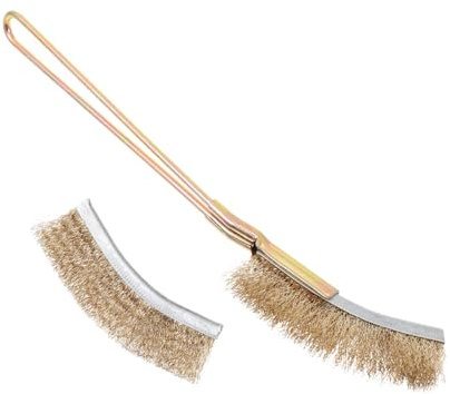 MERRYHAPY Bird Cage Cleaning Brush Stainless Steel Wire Extra Long Handle Replacement Head Anti-hair Loss Narrow Design Parrot Feeder Cage Wire Brush Cleaner