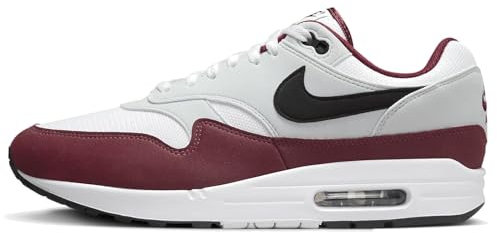 NIKE Air Max 1 Men's Trainers Sneakers Shoes FD9082 (White/Dark Team Red/Pure Platinum/Black 106) UK7 (EU41)