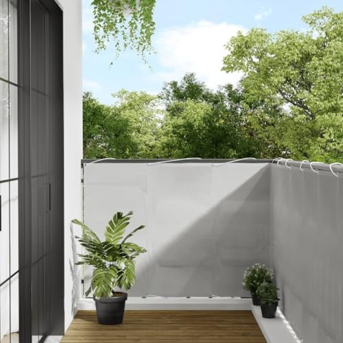 Bulliing Balkon-Sichtschutz Hellgrau 120x500 cm Balkonbespannung Sichtschutz FüR Den Garten Sichtschutz Zaun 100% Polyester-Oxford