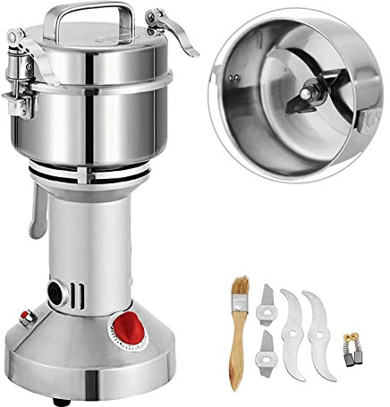 1000g Mulino Elettrico for Cereali 2800W 25000r/Min Macinino for Semi di Lino Noce Moscata Macinino for Noci in Acciaio Inossidabile Macina Erbe Piante Medicinali Spezie Cereali E Fagioli 1000g Adatto