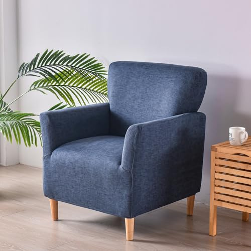 SHANNA Stretch-Bankettstuhlhussen: 1 Stück Moderne luxuriöse Bedruckte Sesselhussen superweich rutschfest einfarbige Armlehnstuhl-Sofabezüge für Wohnzimmer (A-Jacquard)